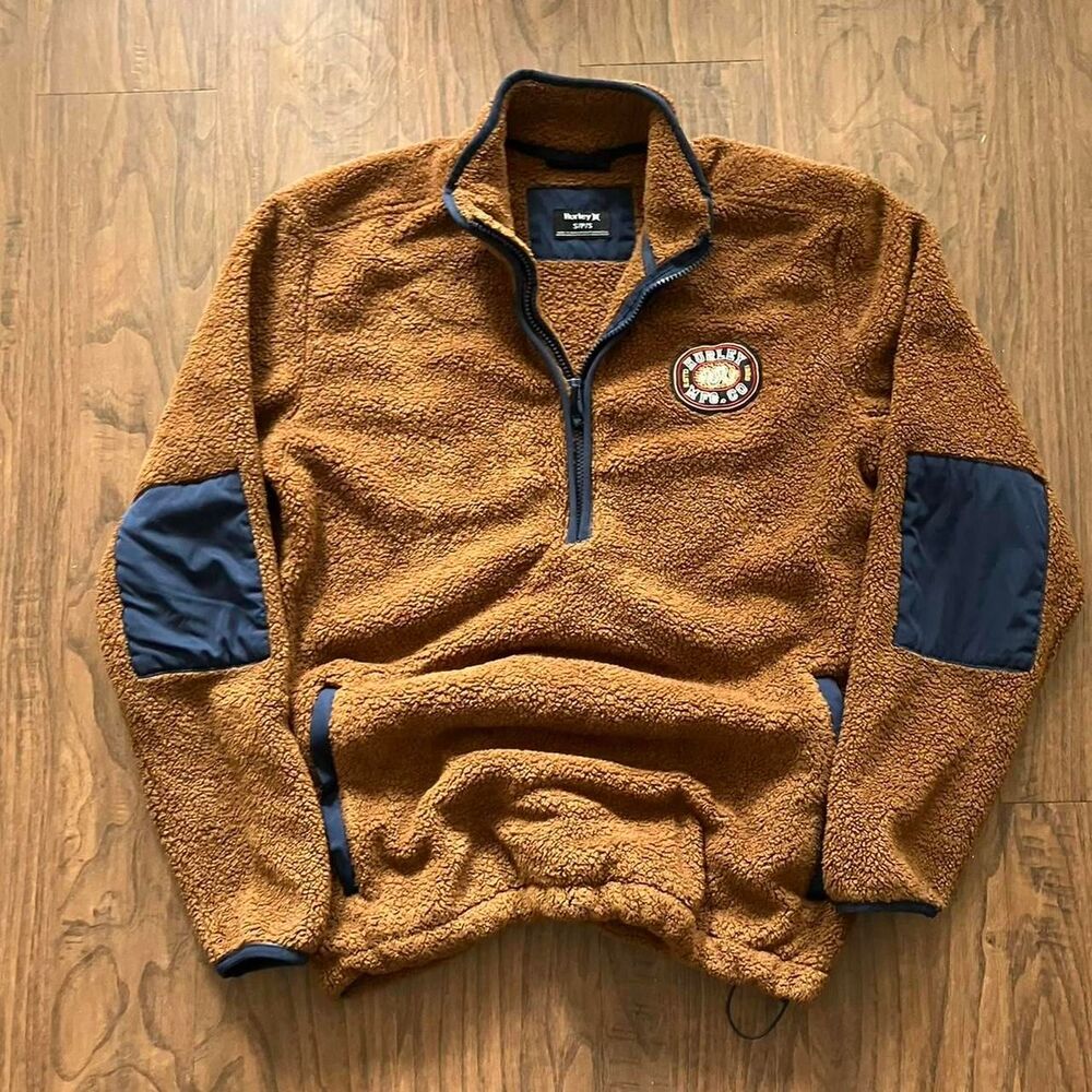 Hurley Men's Brown and Orange Sweatshirt